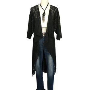 LuLaRoe Shirley Lace Kimono – Noir